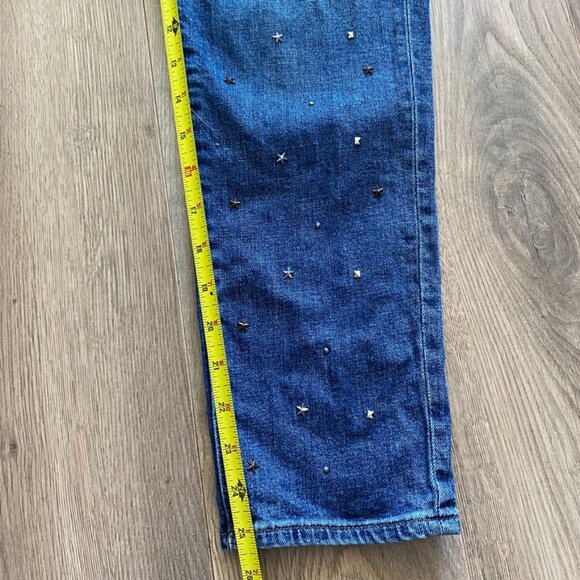 GAP "Best Girlfriend" Mid-Blue High-Rise Studded Decal Jeans - Picture 9 of 15